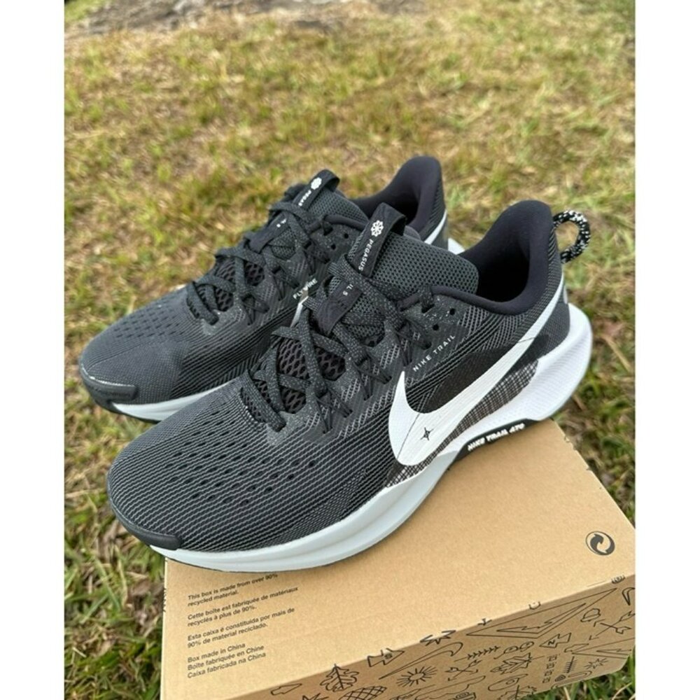 WOMEN'S SIZES NIKE REACTX PEGASUS TRAIL 5 BLACK WHITE DV3865-001 - Picture 2 of 10